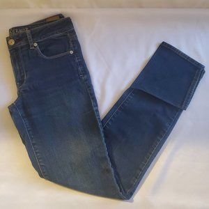 AE Outfitter Skinny Super Stretch Denim Dark Wash Jeans Long Size 8